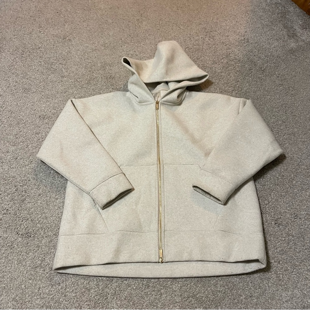 CALIA by Carrie Underwood Cream Zip-Up Hooded Jacket